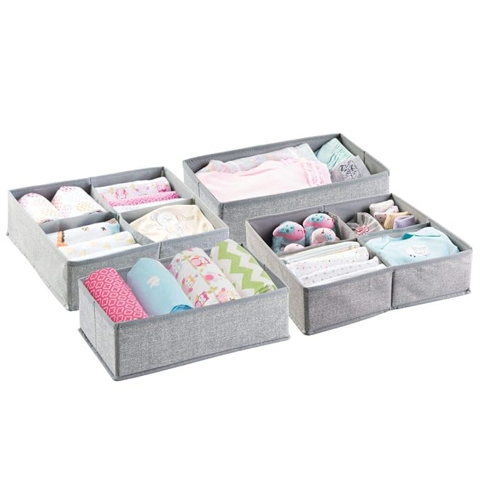 Buy mDesign Dividers for Drawers Set of 4 Drawer Tray Drawer