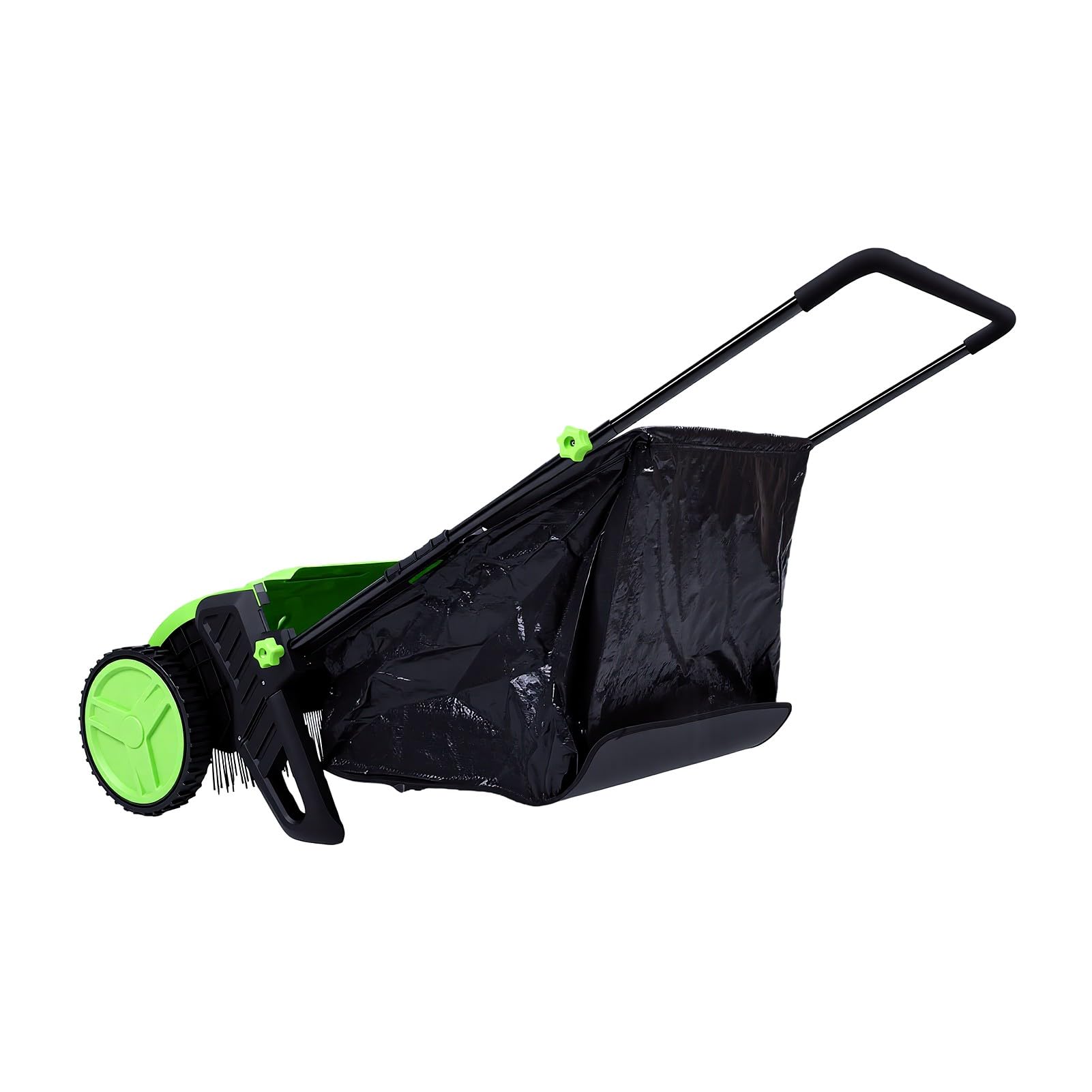 BRRNOO Barredora de Empuje para Césped con Altura de Cepillo Ajustable,