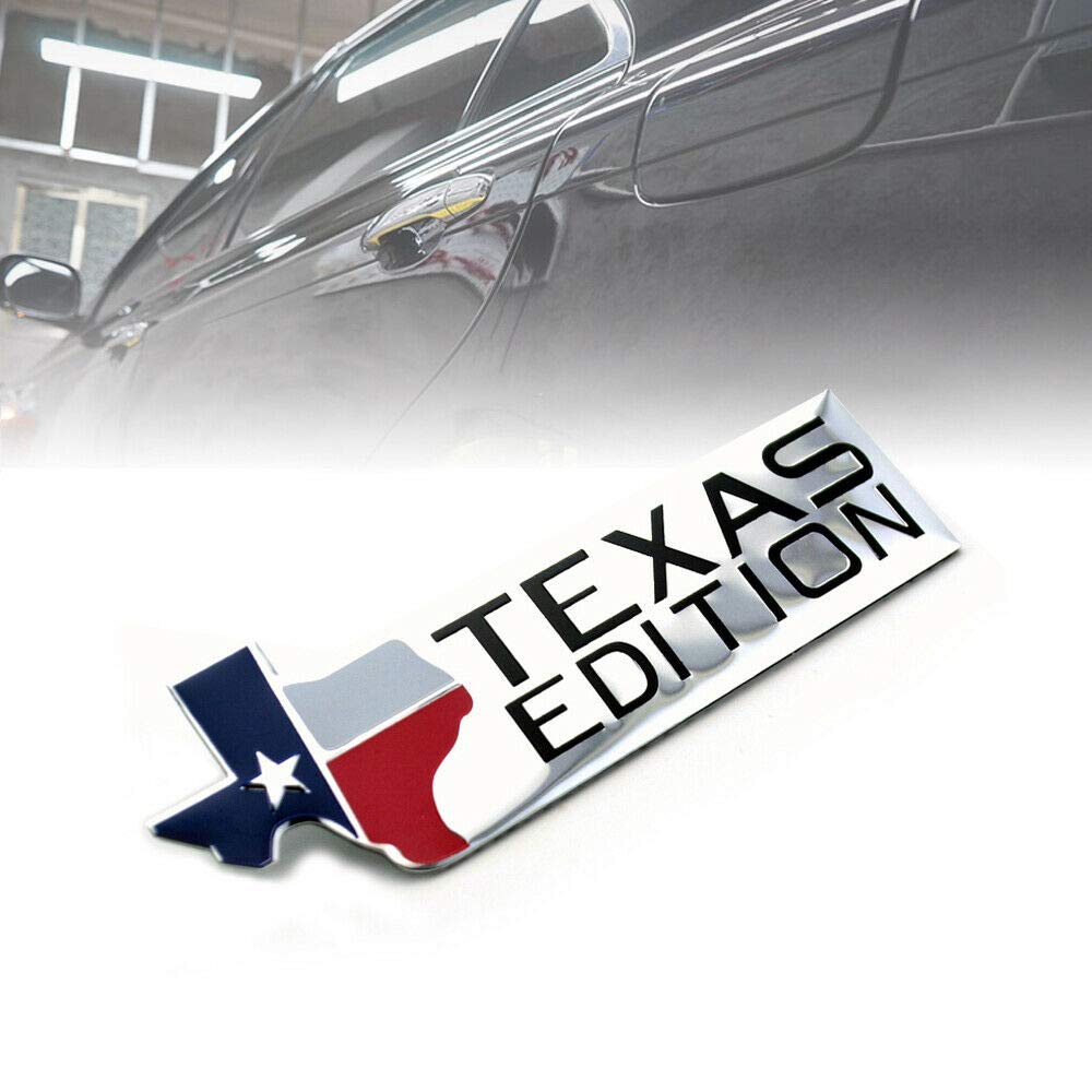 Emblema Texas Edition insignia para portón trasero de coche y camioneta universal cromada 3