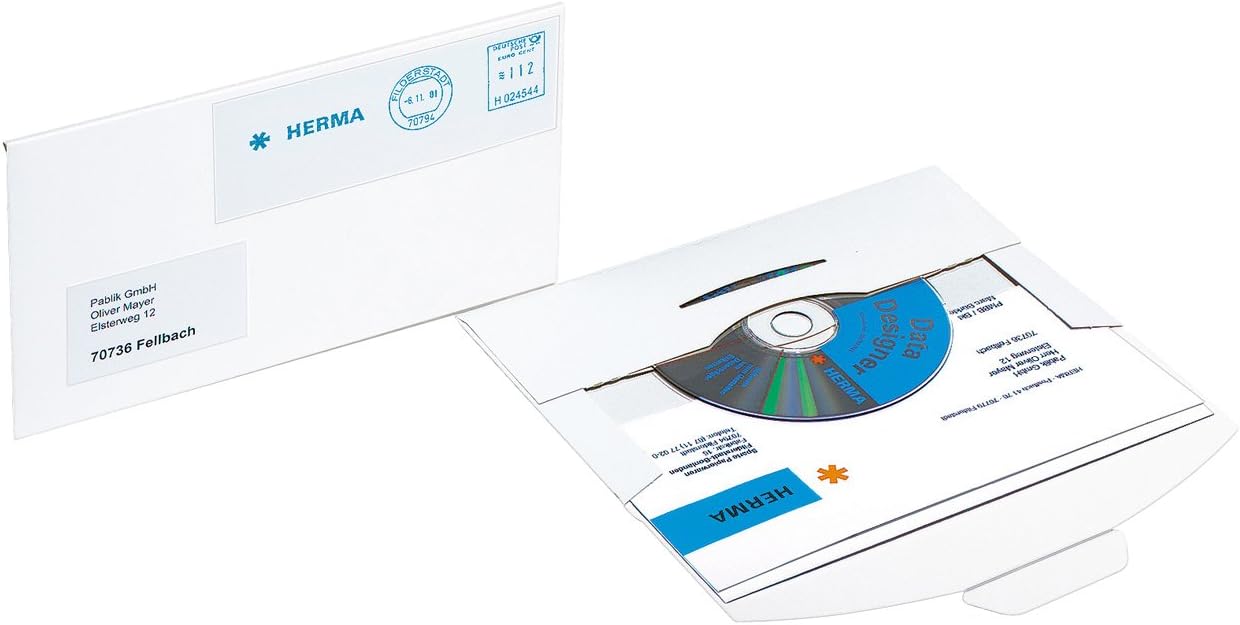 Herma 220 x 124 mm CD Postpack Mailing Envelope/Cardboard