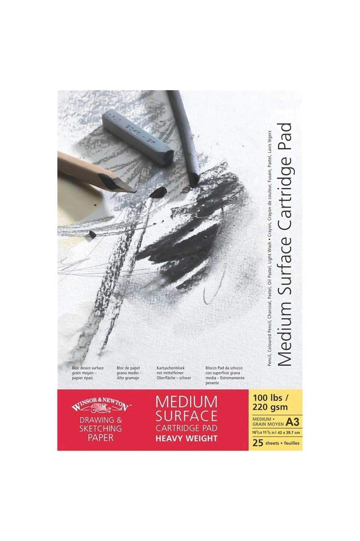 Winsor & Newton A3 Medium Surface Cartridge Heavyweight Gummed Pad