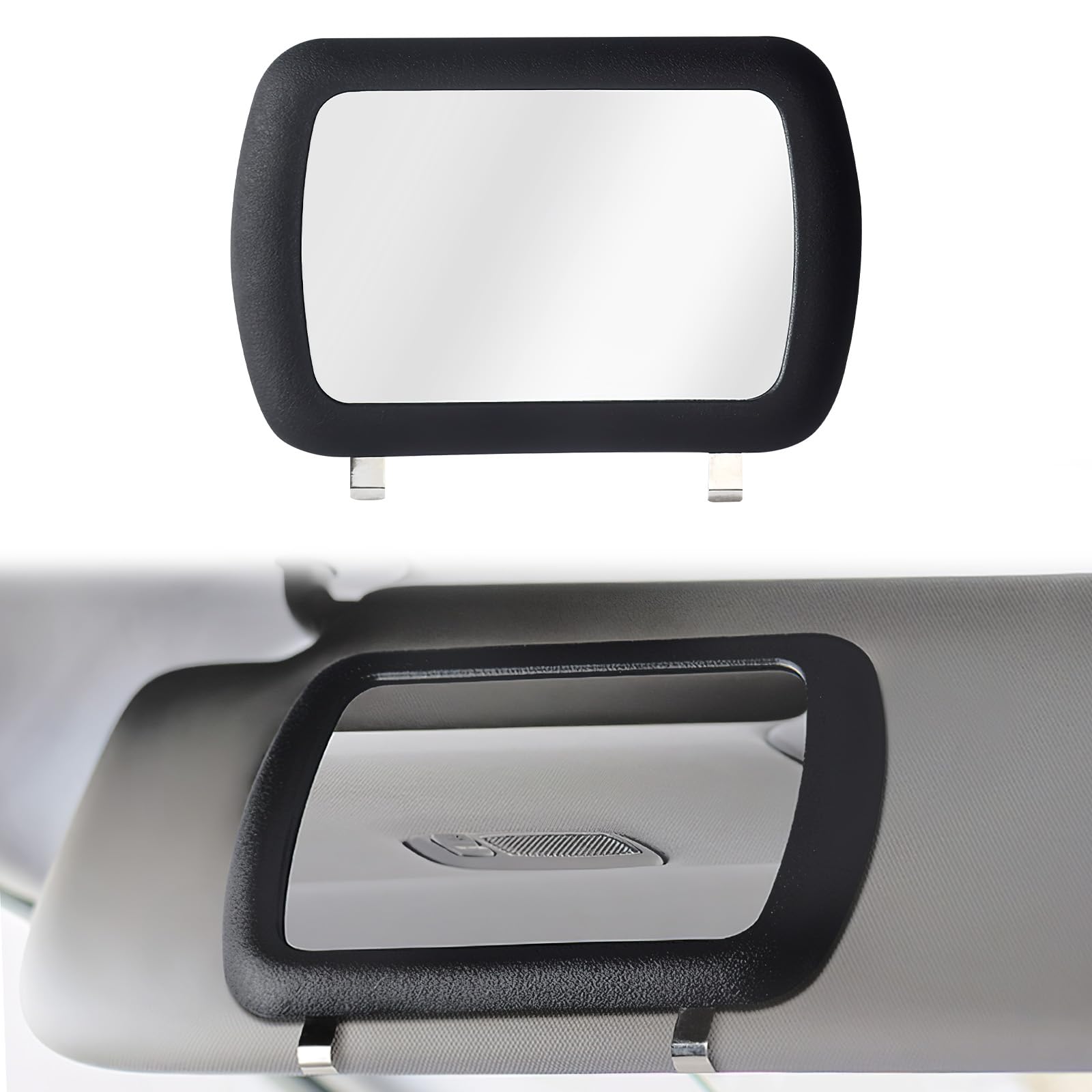 Car Sun Visor Vanity Mirror, Clip-on Auto Interior Makeup Sun-Shading Mirror, Universal Vehicle Sun Visor Cosmetic Vanity Mirror for Women Girls, Car Accessories