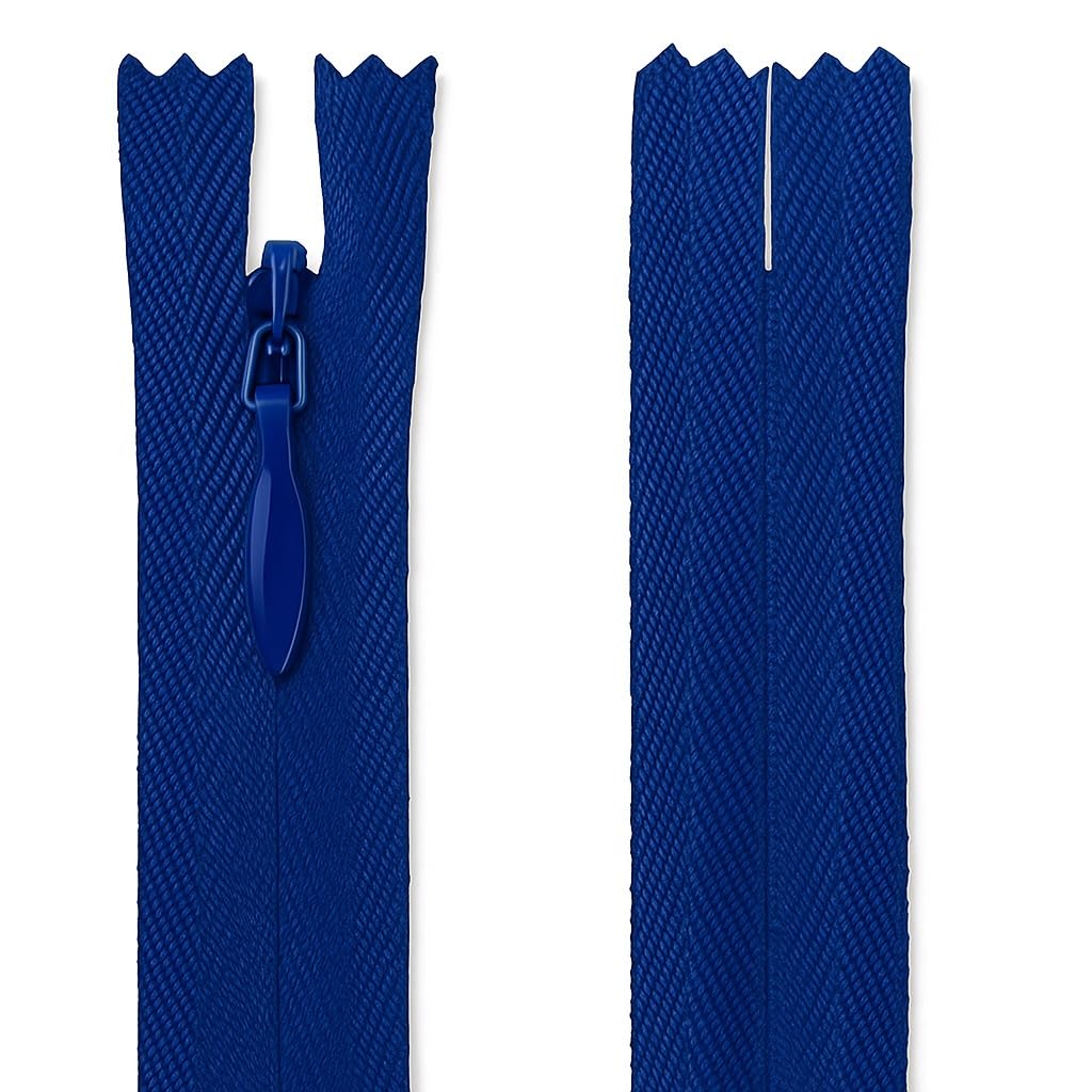 Invisible Zip Light Royal 22" (56cm) - Concealed Closed-End Nylon Zipper for Sewing & Dressmaking: Evening Dresses, Bridal Gowns, Coats, Long Skirts & Couture by Giddy Square — image 1