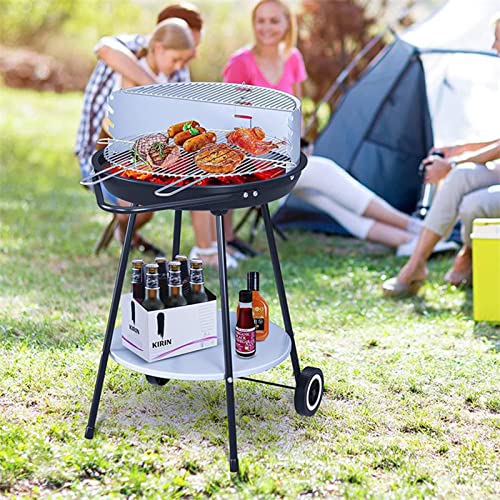 Barbecue à charbon compact doté d'une structure coupe-vent hautement stable - 2