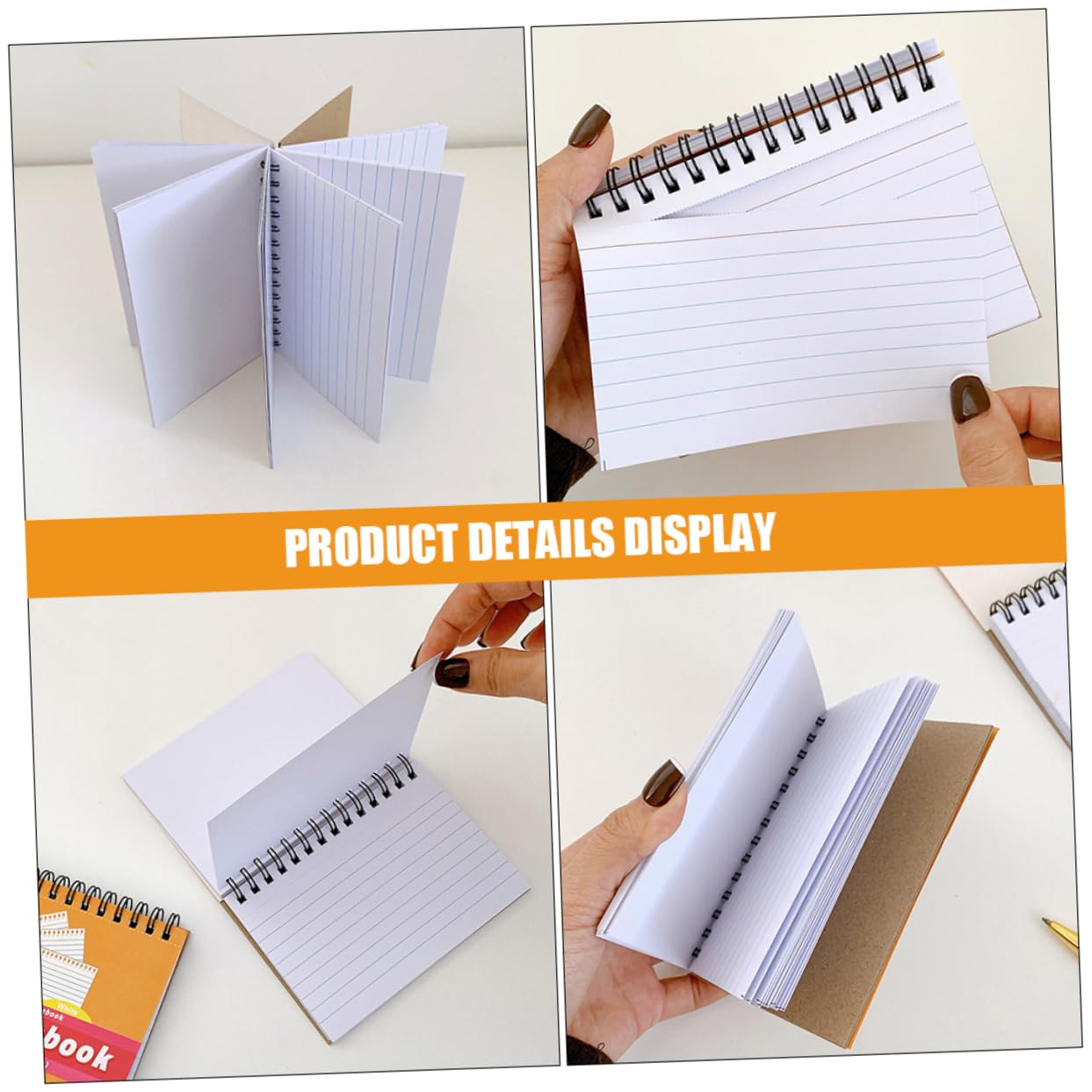 VILLCASE 5 Pièces 2 notes autocollantes sur fiche cahier enroulé cahier de campus spirale notes enseignant de blocs-s multi-usages blocs-s pratiques Papier