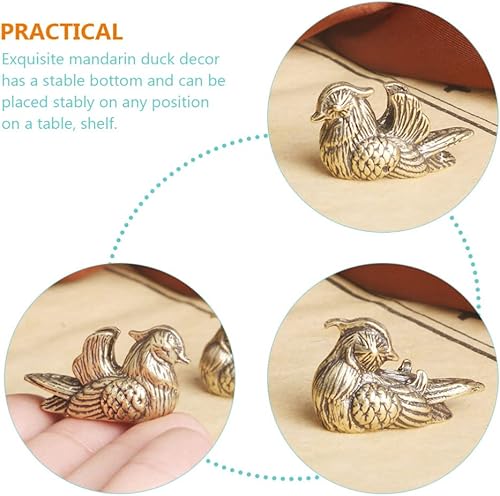 Miniatura 6 de Estatua de mandarín para decoración del hogar, 1 par, Feng Shui, mandarín chino, Yuan Yang, pájaros, estatua, escultura, animales, coleccionables,