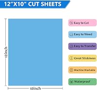 NANAPLUMS Textil Hőtranszfer Fólia Szett - 30 db A4 Vasalható Vinyl Fólia 18 Színben - Pólóra, Textilre, Ruhára - Mosható, Tartós 6