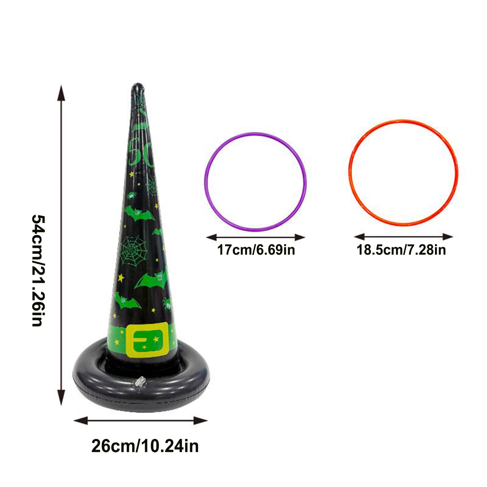 Jeu De Lancer D'Anneaux Halloween pour,avec 4 Anneaux De Lancer Jouets Amusants d'halloween - Jouet De Projection pour Adultes Fête,pour Garçons Filles Adultes Adolescents Famille
