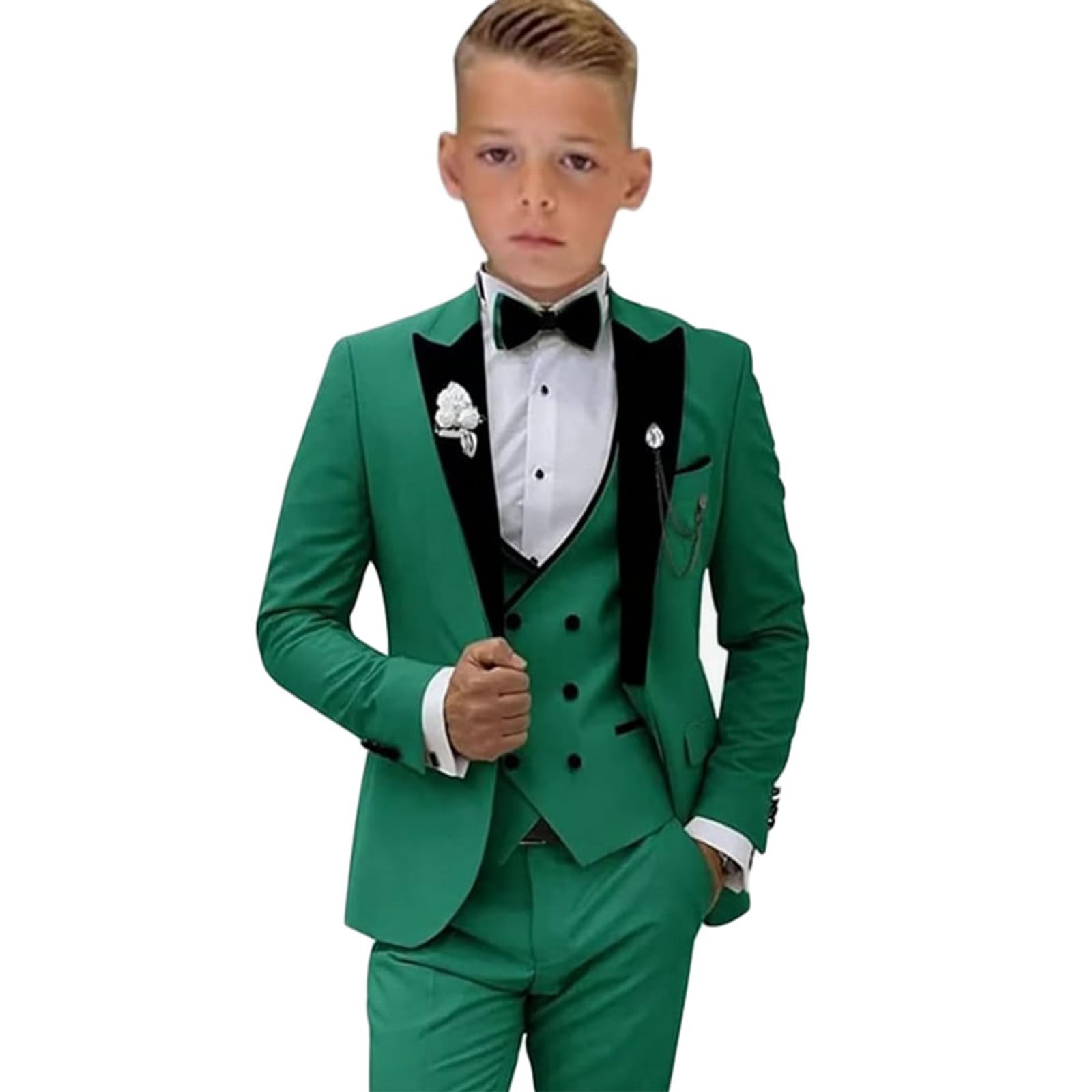 Abiti per ragazzo 3 pezzi Slim Fit Set giacca gilet pantaloni smoking matrimonio per 3-16 anni