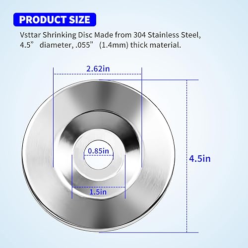Miniatura 3 de Disco retráctil de 4  pulgadas de diámetro, 055 pulgadas (0.055 in) de grosor, herramienta de fabricación de chapa metálica, reparación de paneles