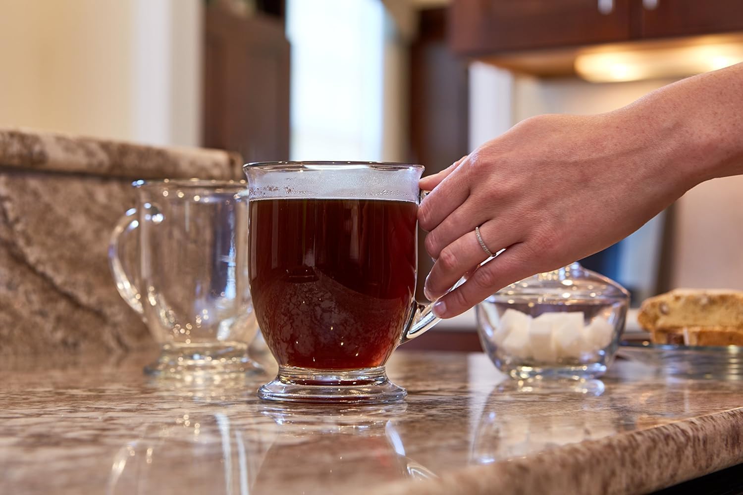 BAGYAM - Glass Beer Mug - Transparent Glass Mug for Beer (Plain Mug (450ML), 4 Pieces) 2