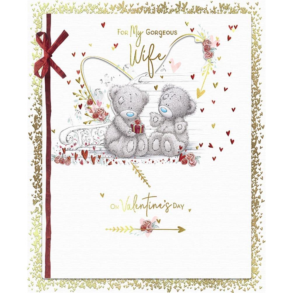 Me to You Bear Gorgeous Wife Handmade Valentine's Day Card