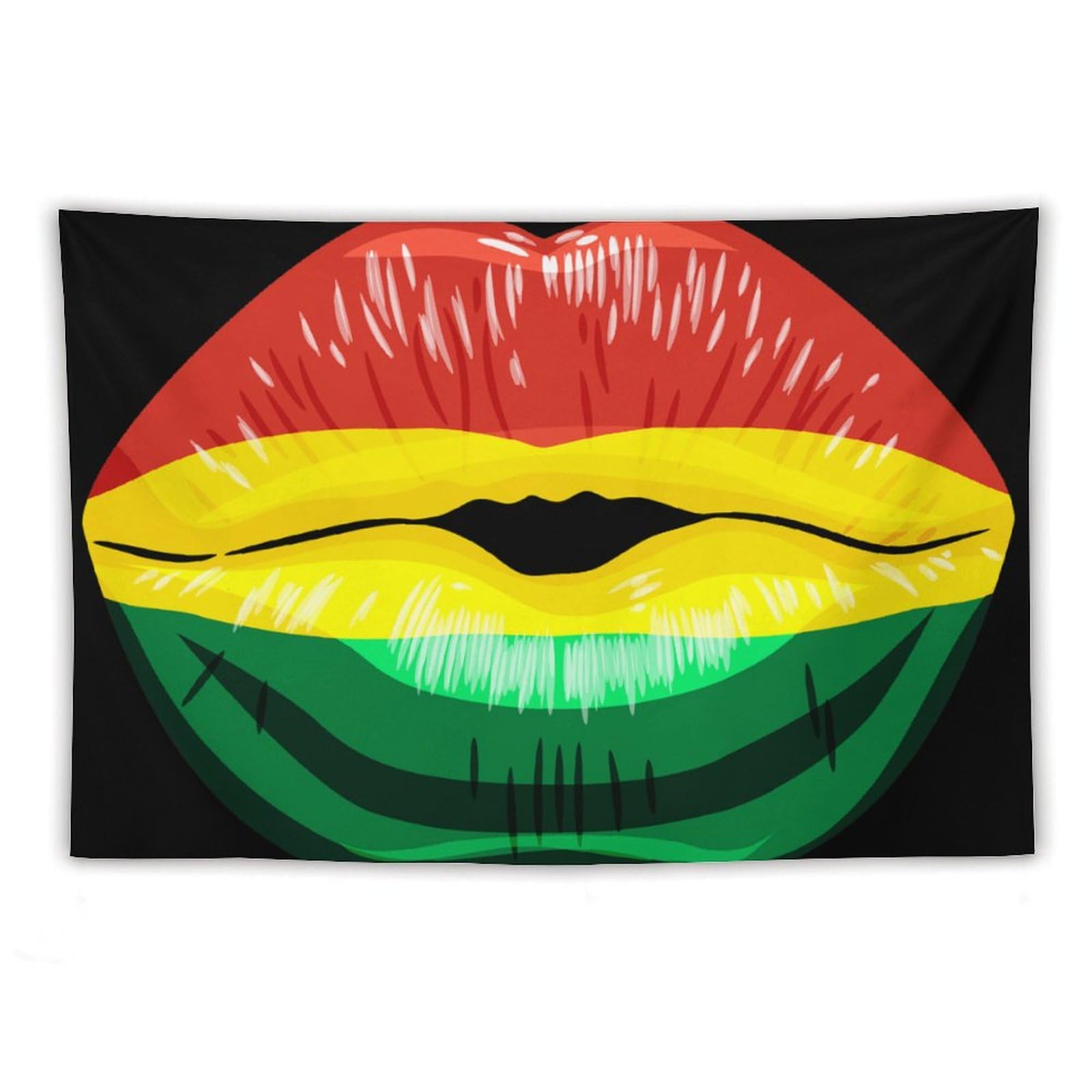 XingFox Bolivia Flag Lips Tapestry Wall Hanging National Flag Tapestry for Room Bedroom Dorm Aesthetic Decorations, 60"x90"