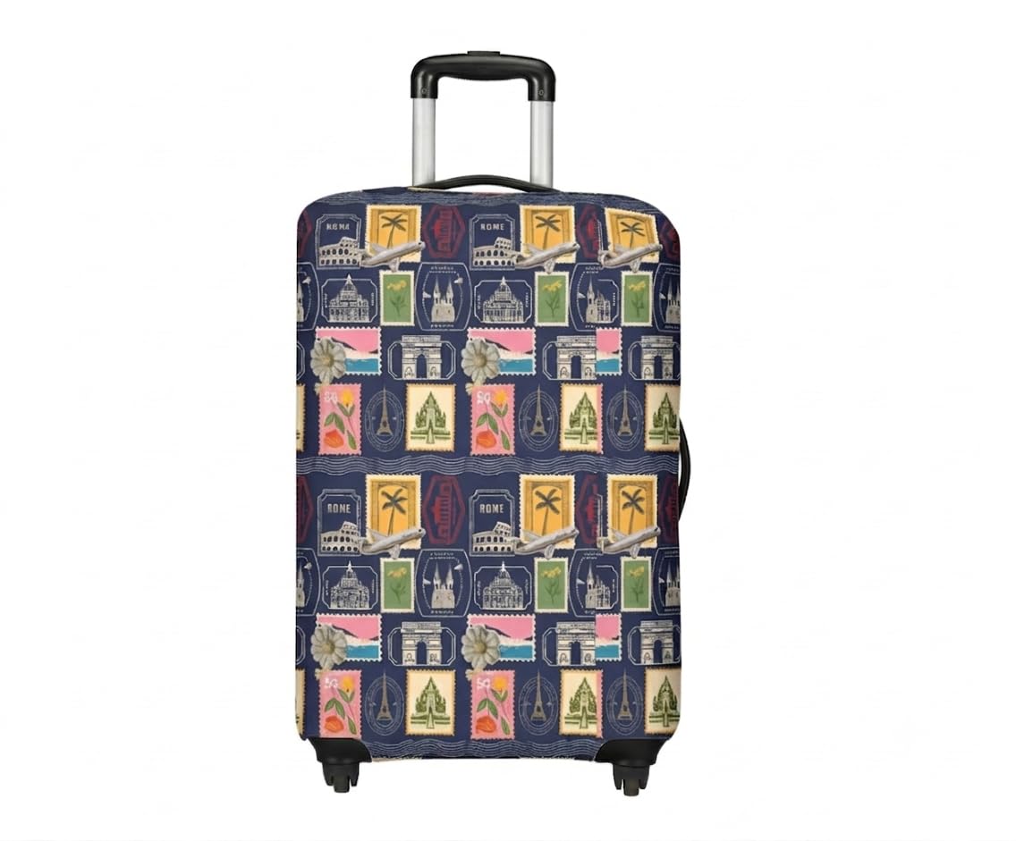 Adventure-Ready Polyester Luggage Cover for Suitcases | Dust Proof, Anti Scratch & Washable Travel Protector (Atlas Night)-image-37