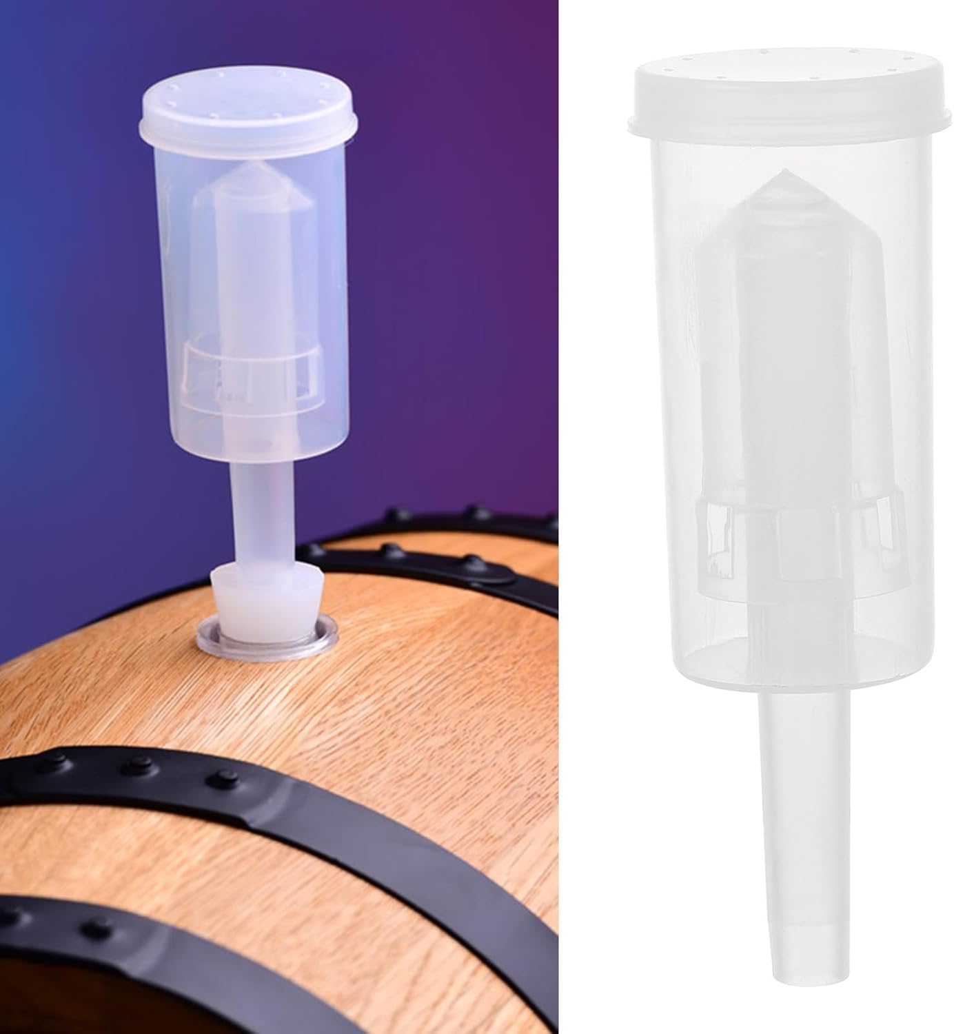Generic 2pcs Three-piece Plastic One-way Valves Brewing Stoppers for Self-brewed Wine and Foods Easy to Use and Replace Suitable for Professional and Personal Use