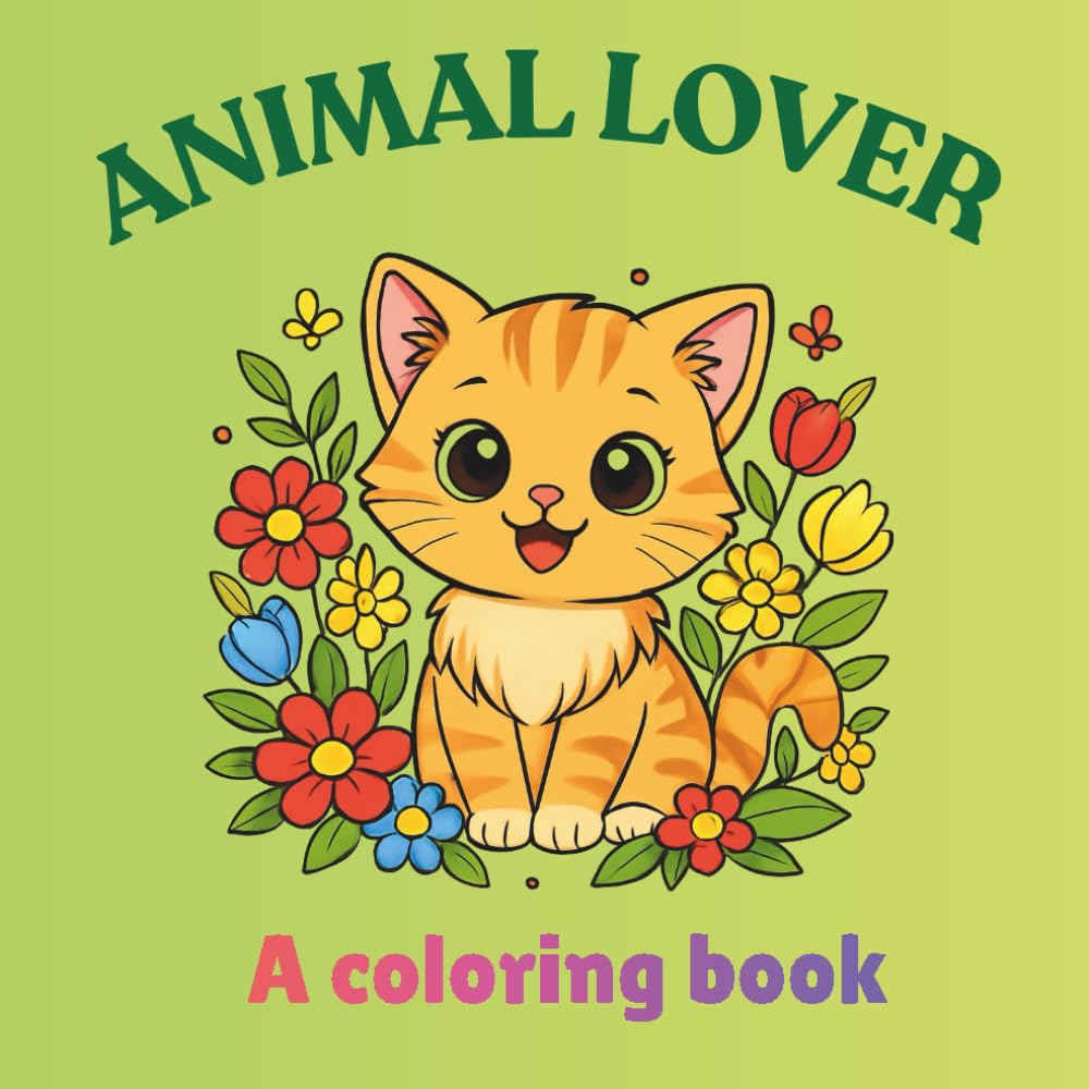 Animal lover: A coloring book