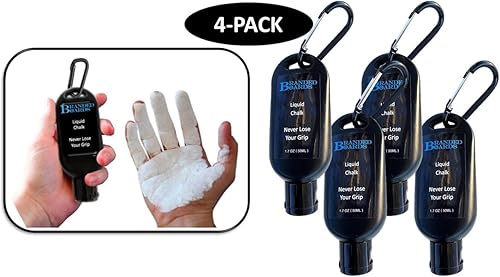 Miniatura 4 de Tiza líquida y correas de levantamiento de pesas para escalada en roca, levantamiento de potencia, entrenamiento cruzado, aprobado para gimnasio sin