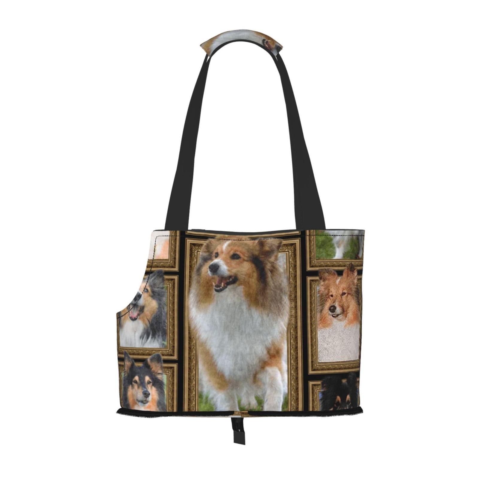 Xsovgoi Pet Carrier Purse, Sheltie Shetland Sheepdog Dog Tote Bag Carrier, Pet Cat Tote Bag