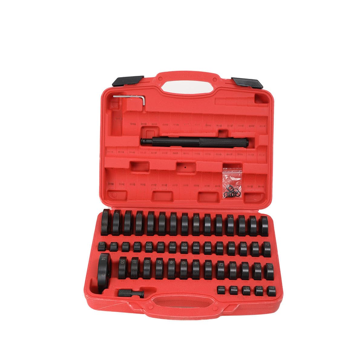 Ensemble de 52 pièces pour presser et dépresser les roulements de roue, kit d'outils pour roulements de voiture, presse à roulements et bagues d'étanchéité, presse à roulements