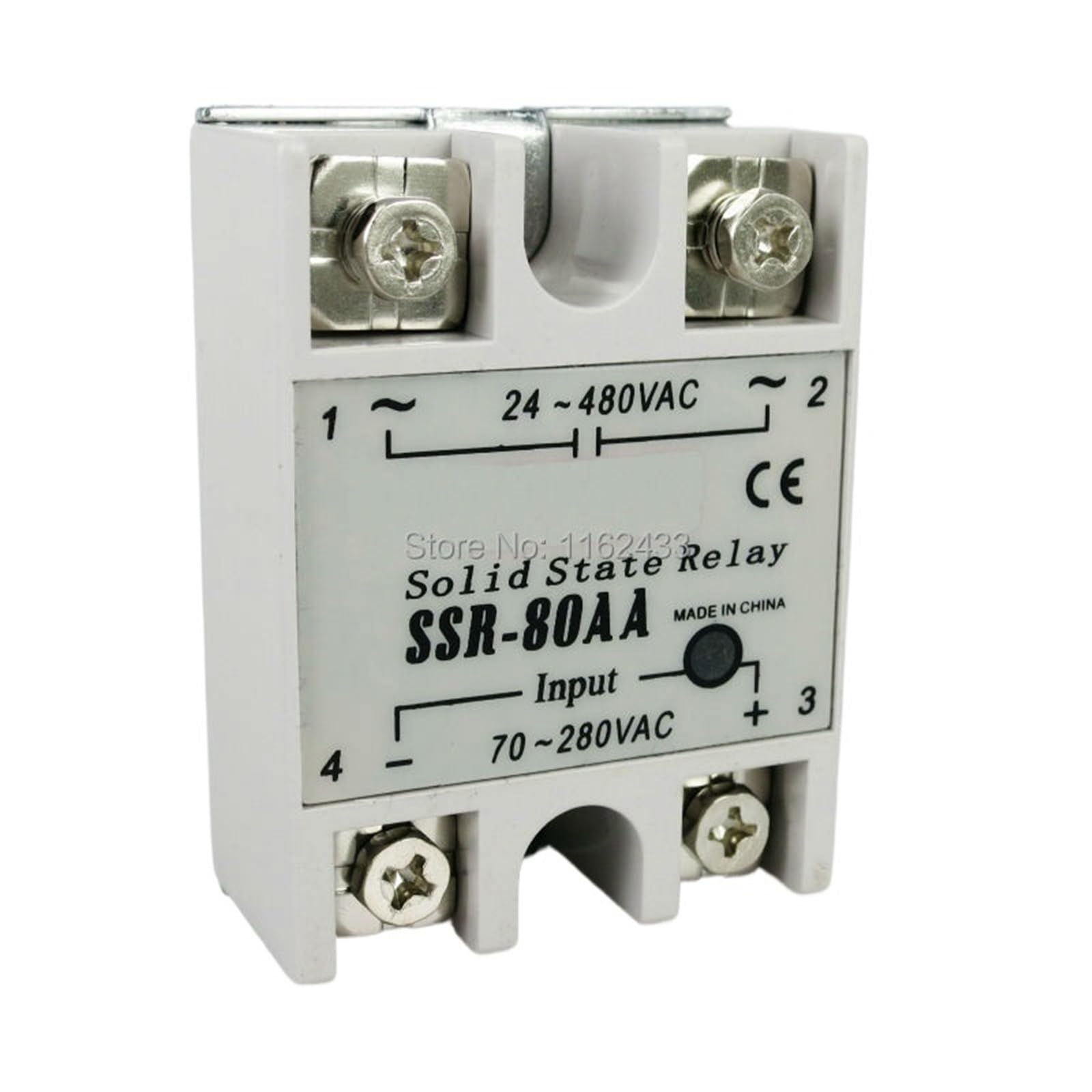 VDOQTLJT SSR-80AA Single Phase AC to 80A 480V Solid State Relay 80AA SSR