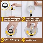Lampe de chevet avec USB Ports de recharge A+C & AC Sortie - Yarra Decor Lampe de table à commande tactile pour chambre 3 Lampe de table de nuit variable avec ombre blanche pour le bureau d'intérieur, Dorm(Bulbe inclus)