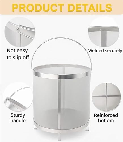 Miniatura 3 de Gekufa Hop Filter - Filtro de acero inoxidable 304 de 300 micras, 11.8 x 12.2 pulgadas, colador seco de lúpulo para cerveza casera, cerveza, vino,