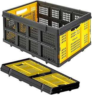 Stanley SXWTD-FT505 Panier Pliable Pliable-25 KG, Noir/Jaune