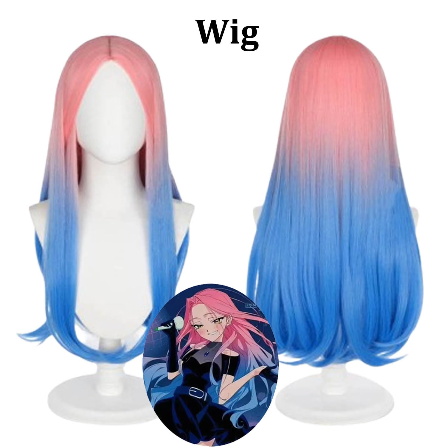 Anime Personaje Mizi Disfraz de cosplay Alien Stage Luka Juego de role Uniforme Conjunto Completo Halloween Fiesta Carnaval Traje de vestir con Peluca para Mujeres