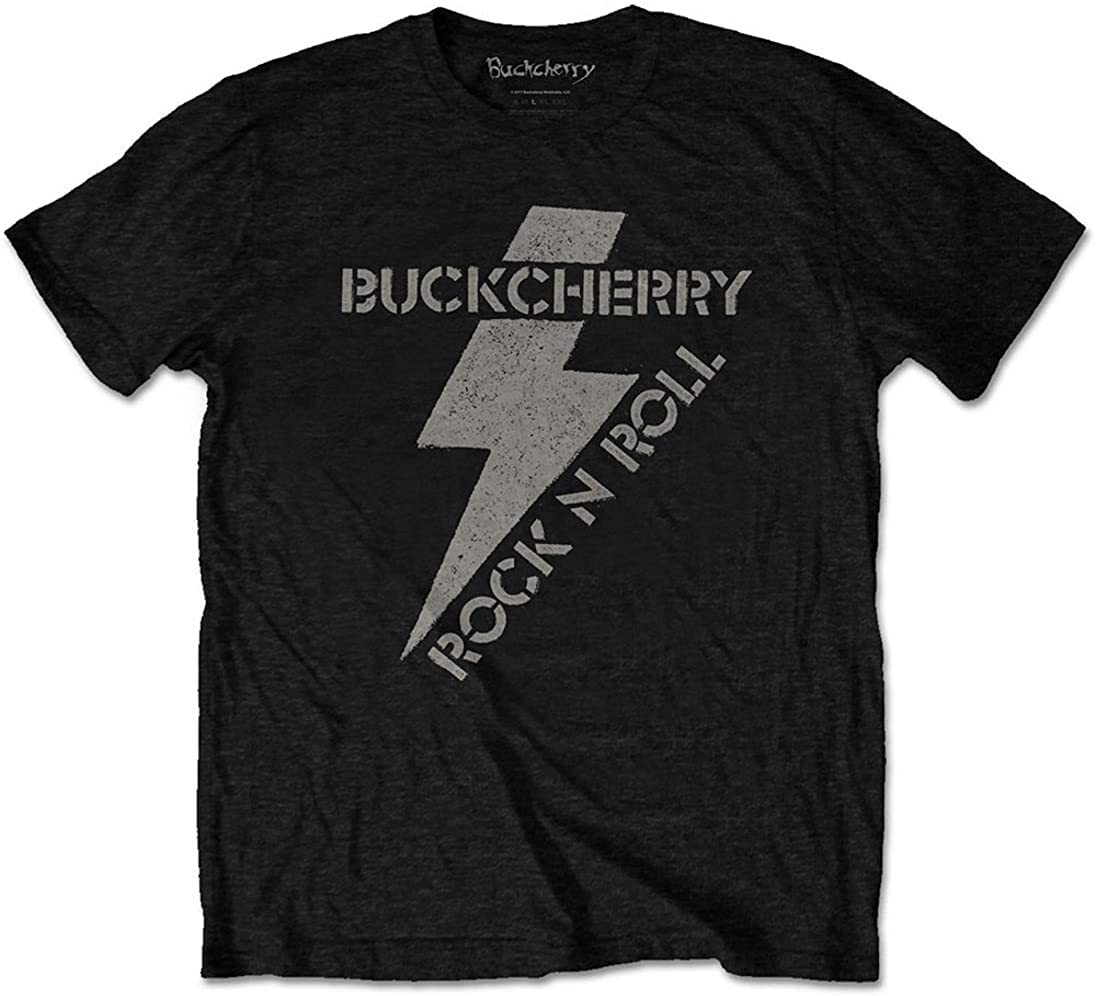 Rock Off Officially Licensed Products Men's Black Rock Off Buckcherry 'Bolt' T-Shirt (Large)