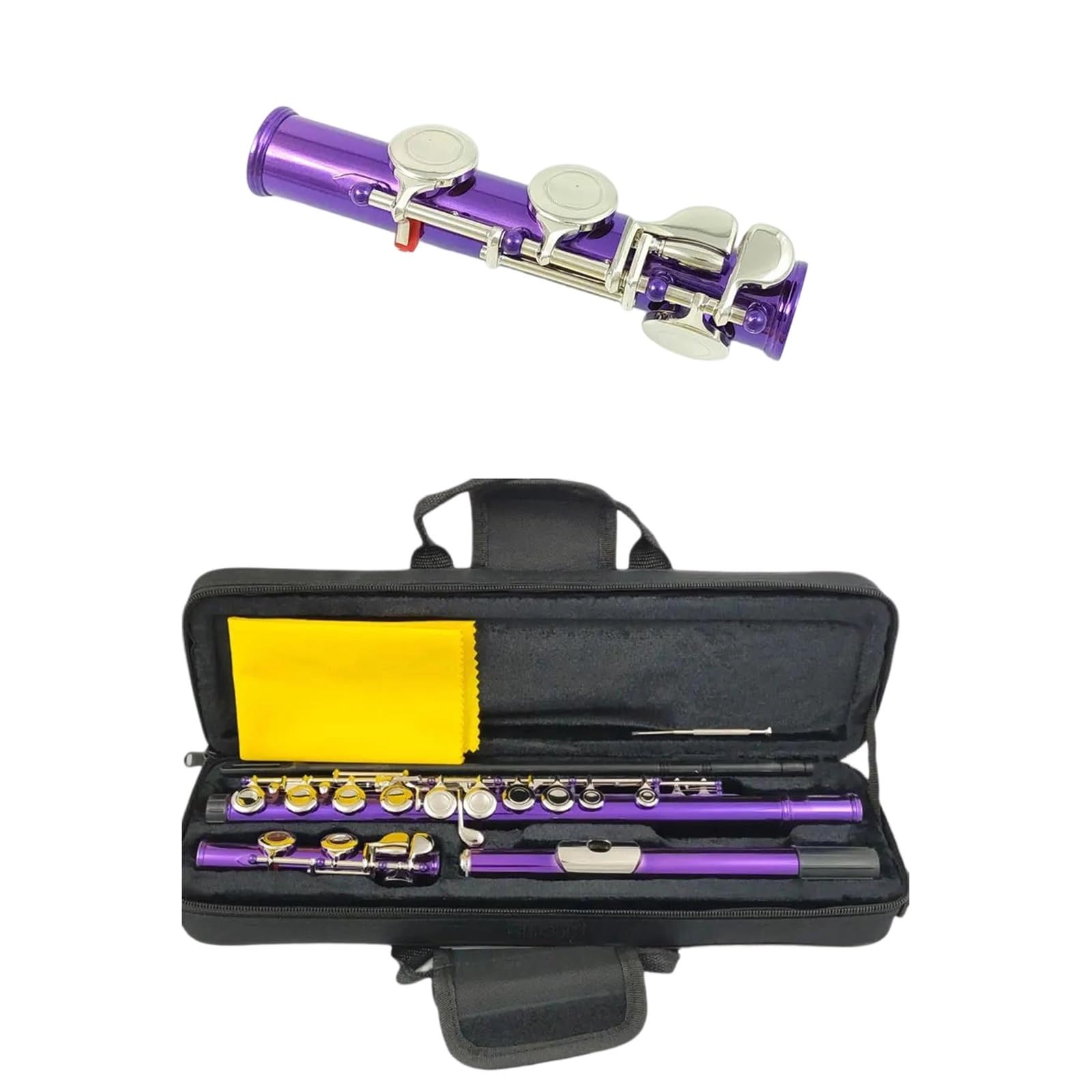 Flauto Traverso Flauto Viola Placcato Con Chiavi C A 16 Fori Chiusi Con Chiave E MFL-604
