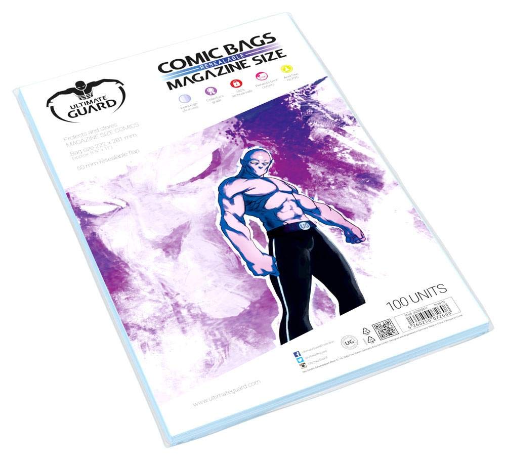 Comic Bags Resealable for Magazine Size (Pack of 100)