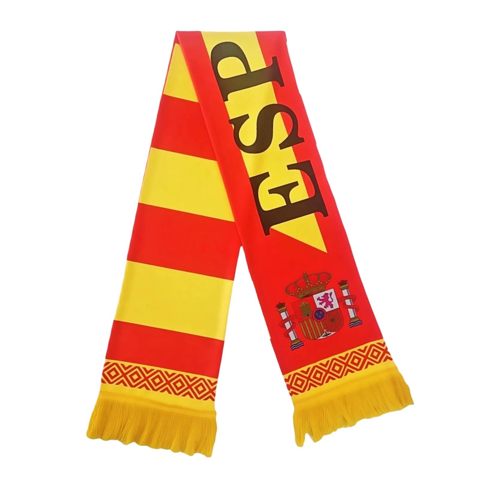 Levviye 2026 Spain Football Supporter Scarf Double Side Knit Football Fan Scarves for Match Cheering Memorabilia Gift