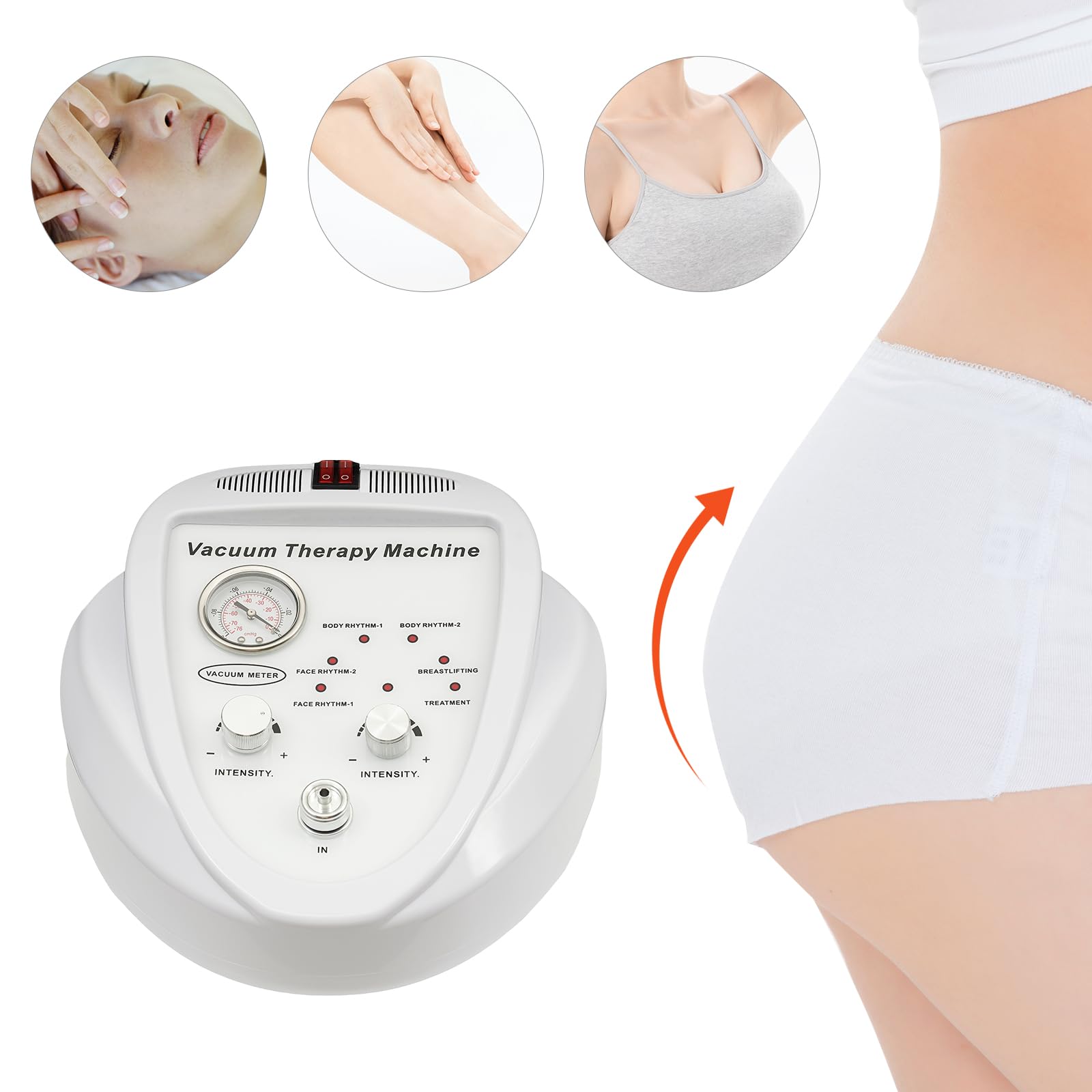 Vakuum Therapie Maschine mit 30 Tassen Butt Lifting Machine Vakuum Schröpfen Massager,6 Modi und einstellbare Intensität (70cmhg maximale Saugkraft) Zur Formgebung und Gesundheitsmassage