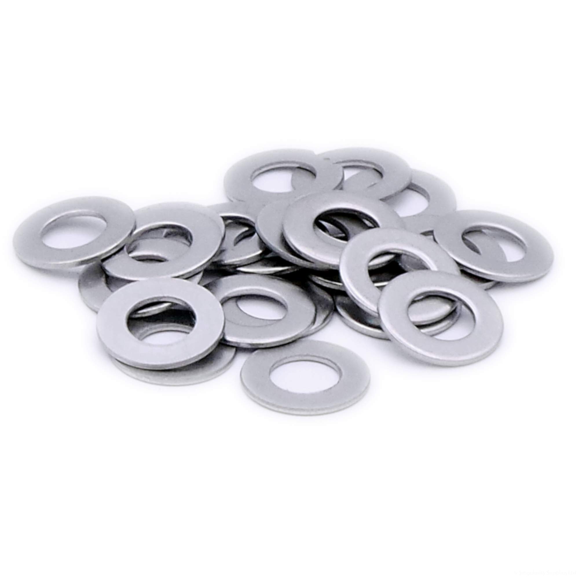 Singularity Supplies Silver M6 (6Mm) Flat Washer (Form B) - Stainless Steel (A2) (Pack Of 20)