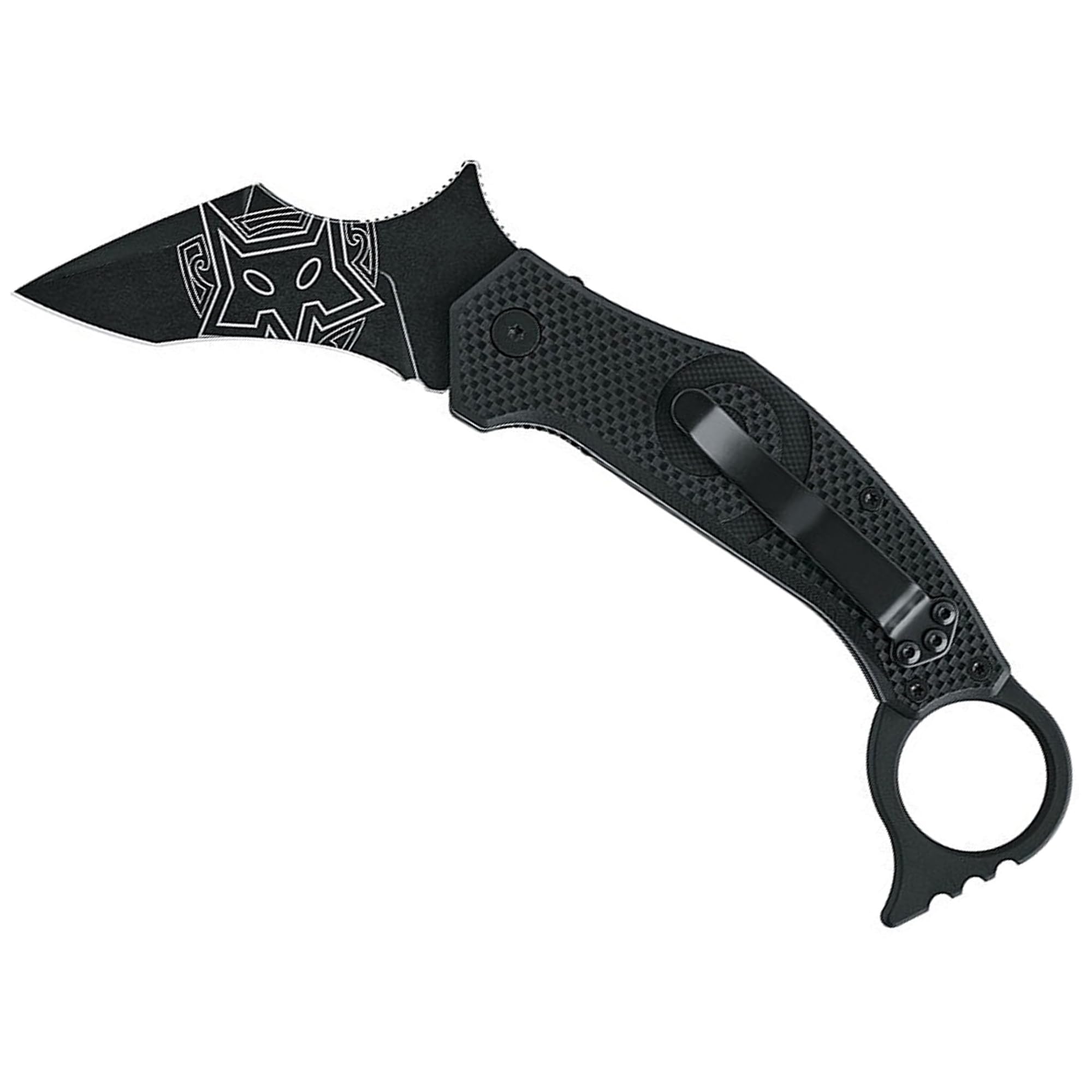 Fox Knives FX-653 Wihongi MOA Folder 2 76in N690Co Stainless Steel Blade Black Idroglider Stonewashed Finish G10 Handle