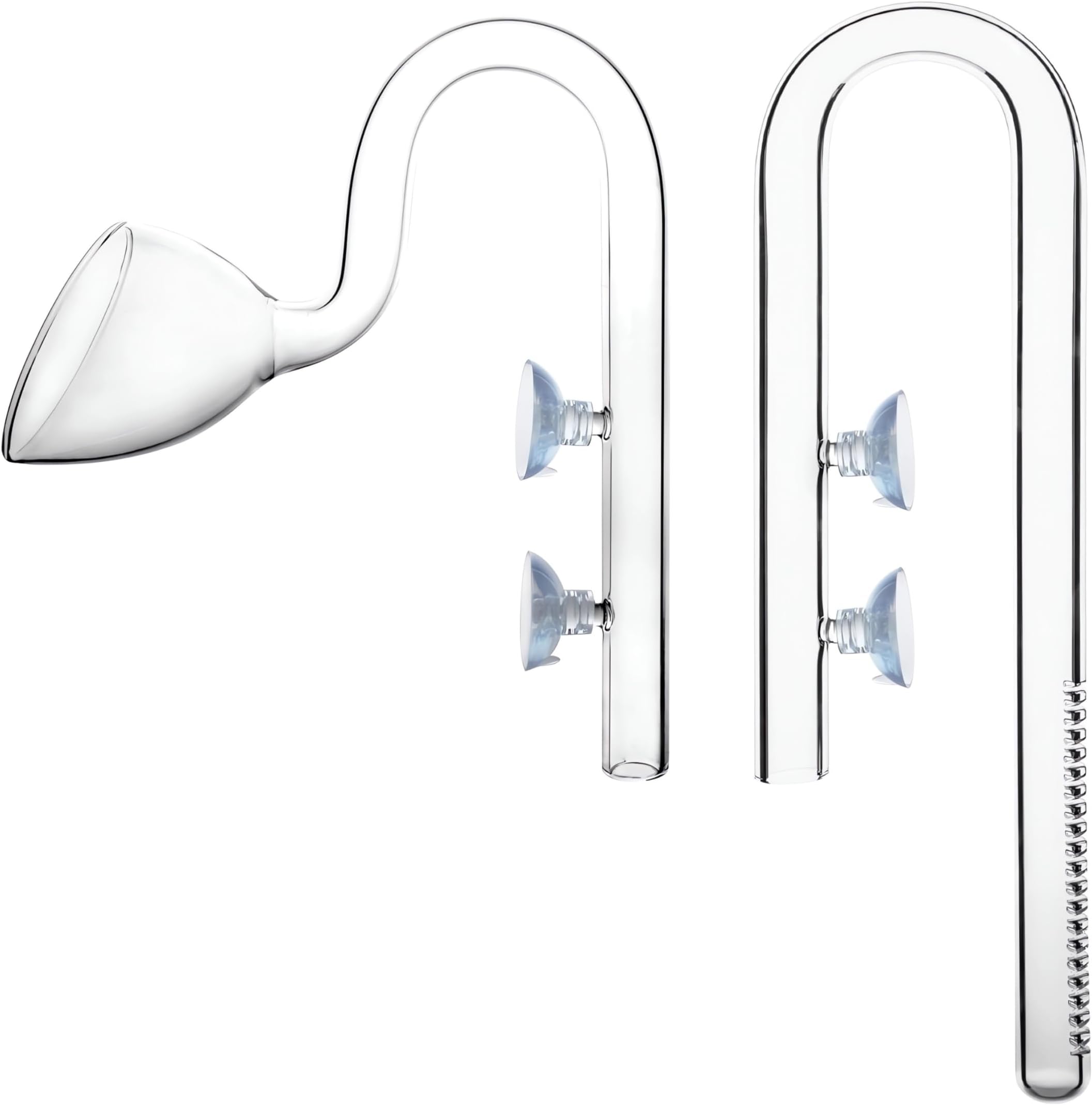 Glass Lily Pipe Inflow Outflow Set 20mm for 3/4" ID (19/25mm) Tubing