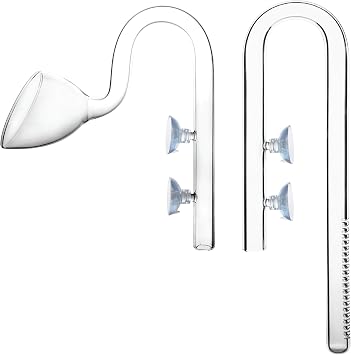Glass Lily Pipe Inflow Outflow Set 20mm for 3/4" ID 19/25mm Tubing