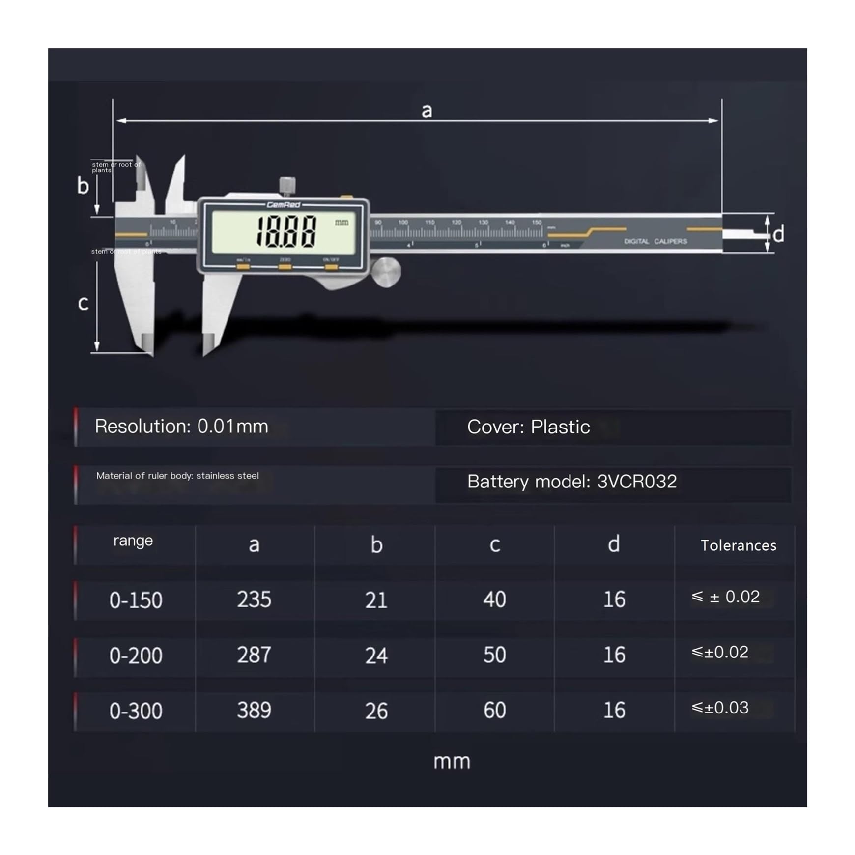 Suwmiarka z noniuszem z cyfrowym wyświetlaczem Blue-Tooth, elektroniczna linijka pomiarowa ze stali nierdzewnej(150mm)