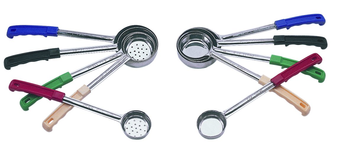 Update International SPPF-2 2 oz. Perforated Portion Controller, 202 Stainless Steel W PE Plastic Hdl