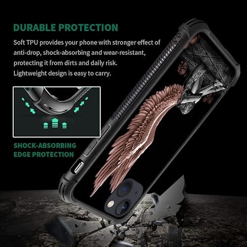 Miniatura 3 de DAIZAG Funda compatible con iPhone 14 Pro Max, diseño de personalidad de alas de ángel con protección contra golpes y arañazos para iPhone 14 Pro