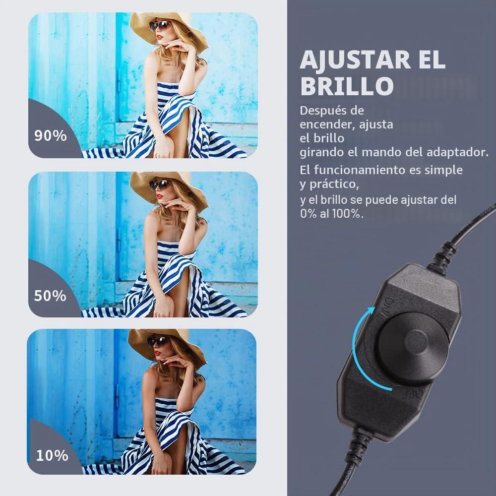 Kit de iluminación LED de estudio de fotografía con bolsa de soporte de luz, tubo suave para belleza, cejas, tatuajes, luz de relleno de fotografía de producto, luz de fotografía de estudio