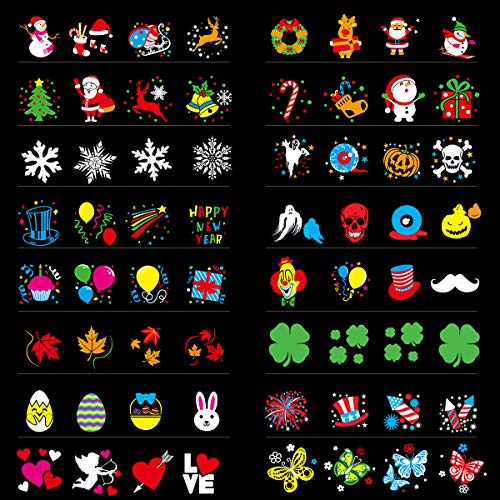 Image of Christmas Halloween Lights Projector Outdoor,Holiday Projector Light,Waterproof Indoor Remote Control LED Projector Lights,16 Slides Holiday Light Party Garden House Apartment Kids Room Night Light