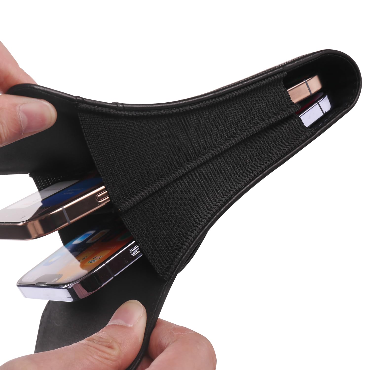 Marsupio da Cintura in Pelle per Cellulare Uomo, Custodia con Clip per Telefono, Verticale Portacellulare Borsa in Pelle Borsetta Sacchetto per Smartphone Fondina Running Sportivo Viaggio Portafoglio