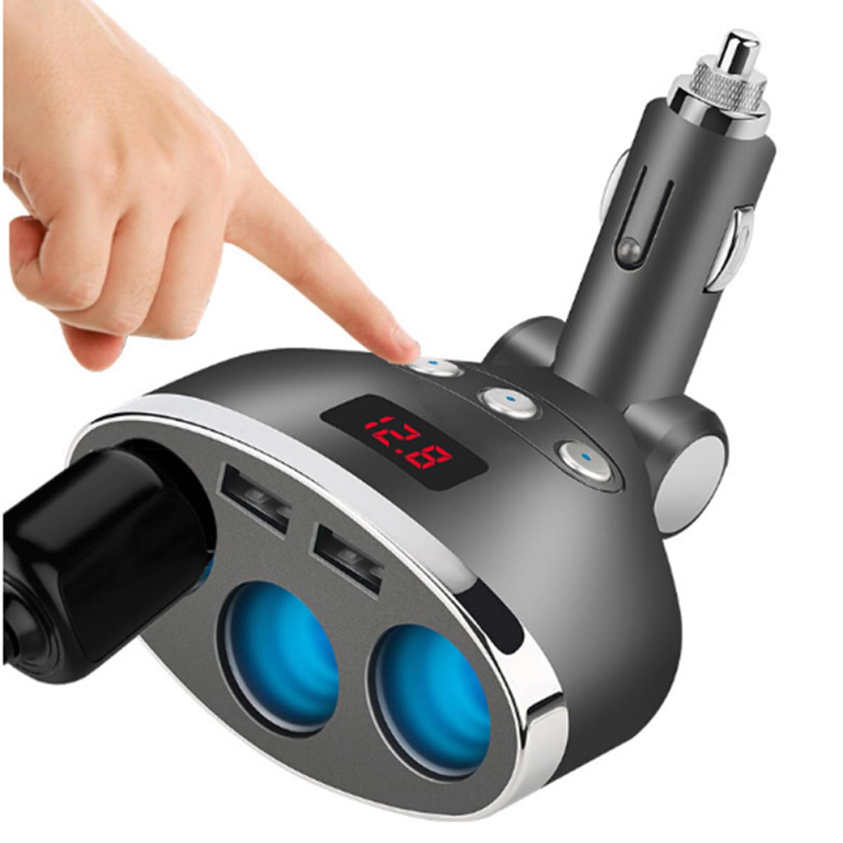 Prise Allume-Cigare de Voiture 1 à 3 Prises USB Double 120w