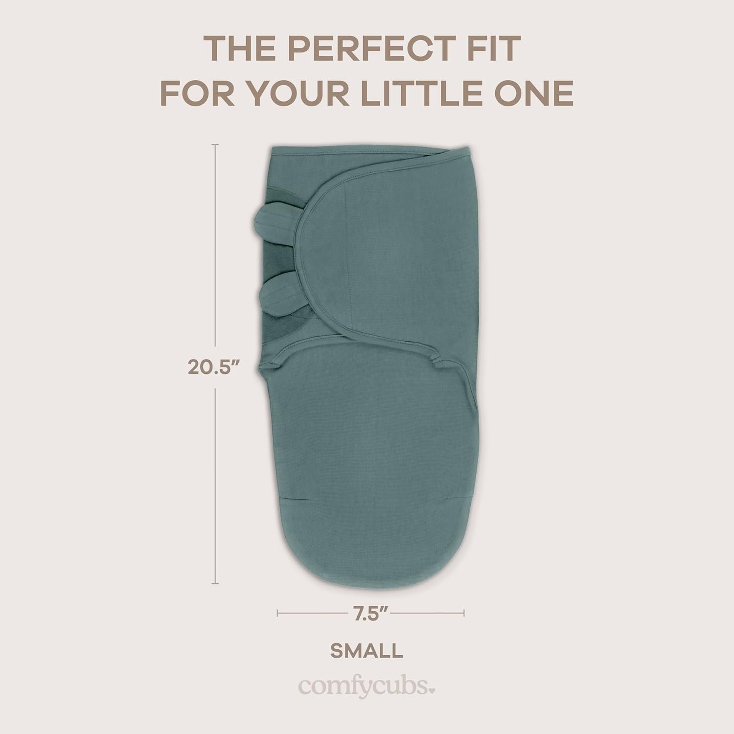 Comfy Cubs Easy Swaddle Blanket, 3 Pack - 100% Cotton Newborn Wrap, Small for 0-3 Months Infants, Breathable and Durable Sleep Sack for Babies - Stone, Nomadic Blue & Azul - Image 5