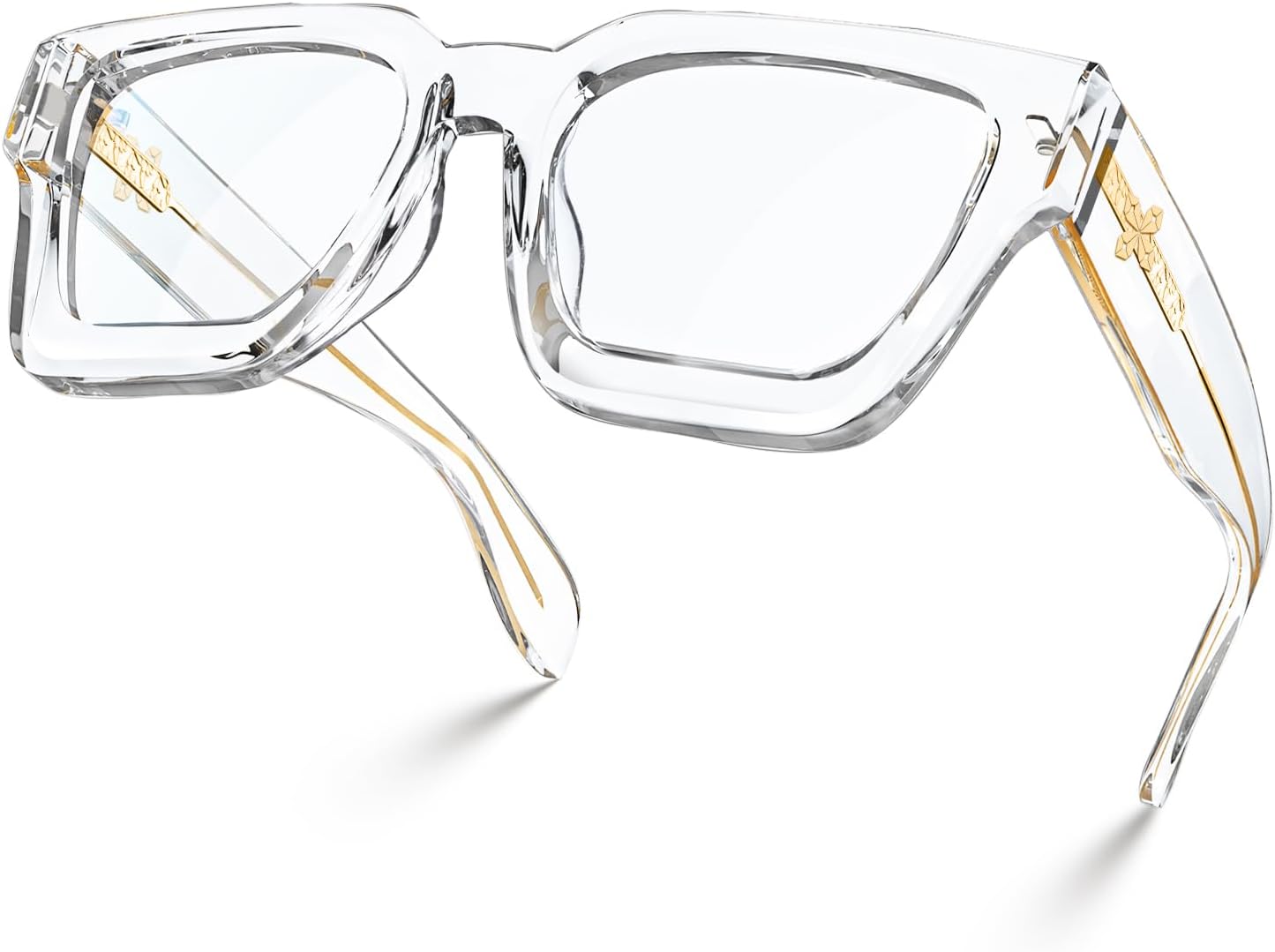VISOONE NE Blue Light Blocking Glasses Rectangle Chic Preppy Look Multicolor Frame for Women Men River, multicoloured