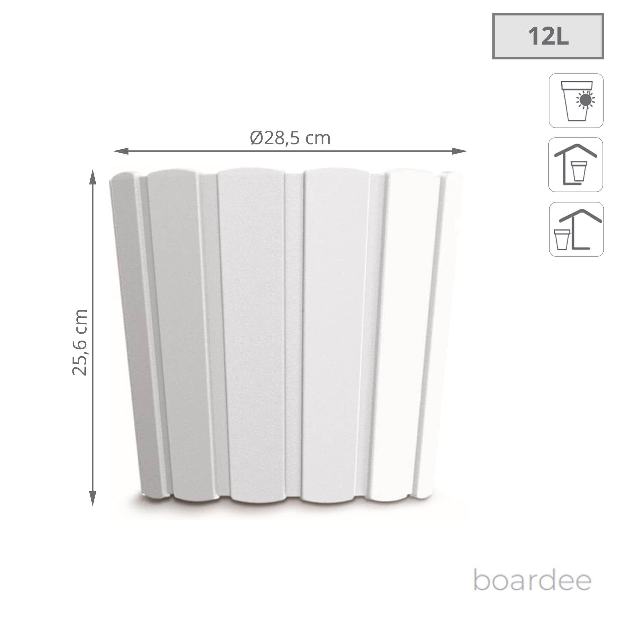 Vaso da fiori 12L Cube ‎28x28x35 cm, Crema | Leroy Merlin