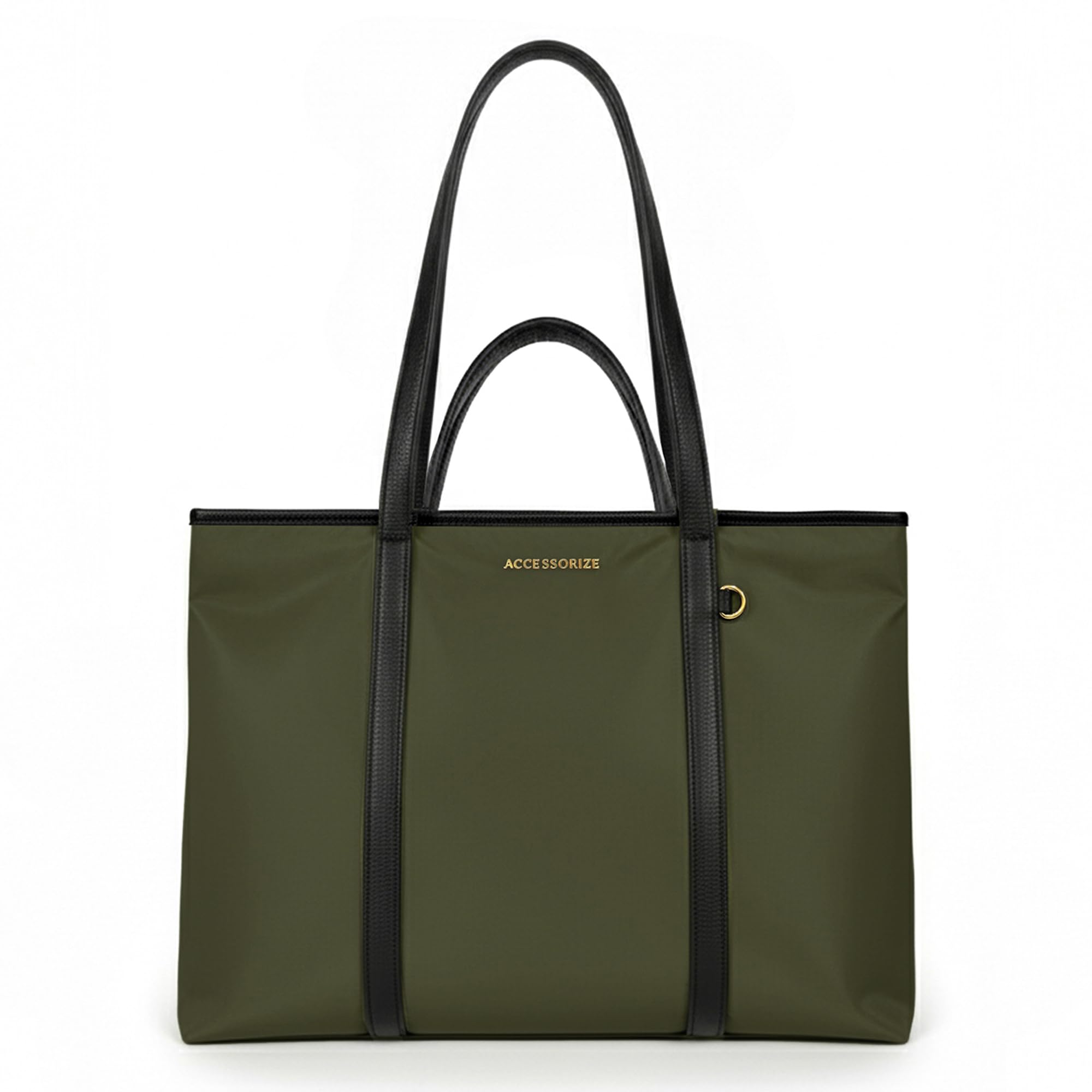 Buy Accessorize London Women's Olive Green Kris Nylon Work Tote
