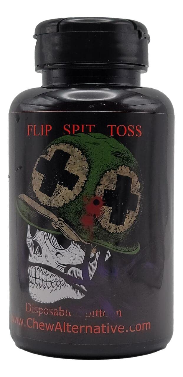 DC Crafts Nation Mud Bud Disposable Spittoon Portable Spill Proof Travel Spit Bottle - Skull Military Medic