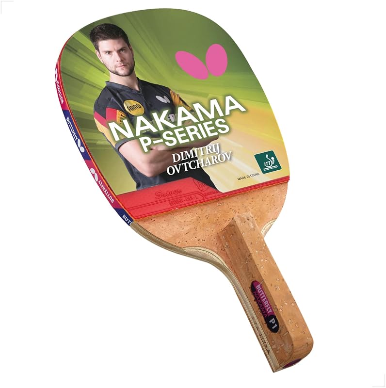 Nakama P1 Japanese Penhold Table Tennis Racket - Nakama Series - Our Most Popular Rubber of All Time and Carbon Fiber Power - Recommended for Advanced Level Players